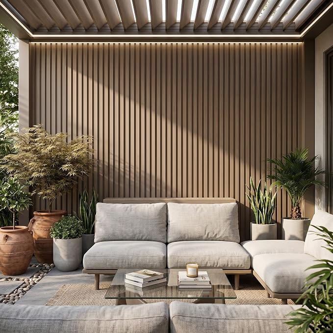 From Plain to Beautiful in Hours WPC Exterior Wall Slat Panels Waterproof