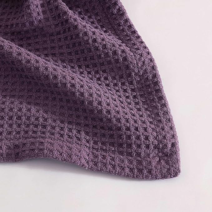 Eddie Bauer - Twin Blanket, Super Soft & Medium Weight, Softens Every Wash (Solid Waffle Purple, Twin)