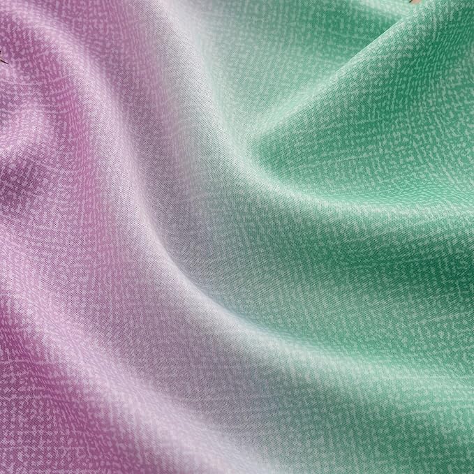 XiDi Blue Curtains for Bedroom Decor Green Curtains for Girls Kids Room Purple
