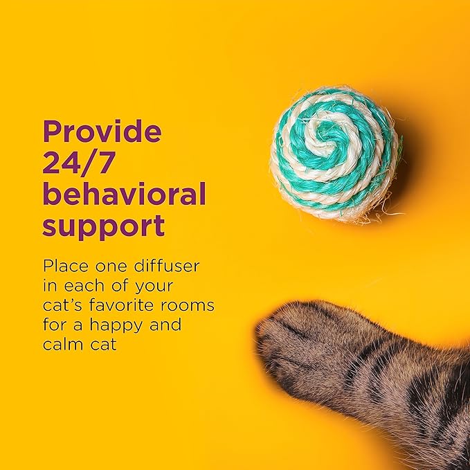 Comfort Zone 3 Pack Cat Calming Diffuser Refills; 30-Day Refills; Pheromones Help Cat Anxiety