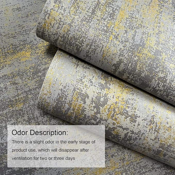 JiffDiff Vintage Metallic Peel and Stick Wallpaper Self Adhesive Industrial
