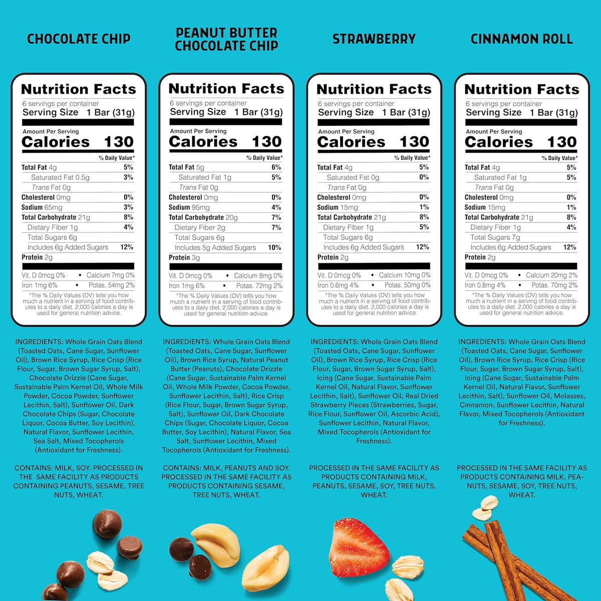JUNKLESS Classic Chewy Granola Bars - Bulk Variety Pack, Gluten-Free, Non-GMO, Lower Sugar, Healthy Snacks for Kids & Adults, 4 Boxes (24 Bars)