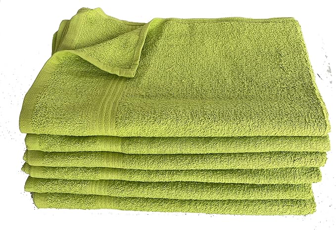 Towel Supercenter 16X27 Salon Hand Towels Colors (36Pack, 60Pack, 120Pack) 100% Cotton for Hair Salons, Nail Salons, Tanning Salons, Bathroom from Towelsupercenter (Lime Green, 120)