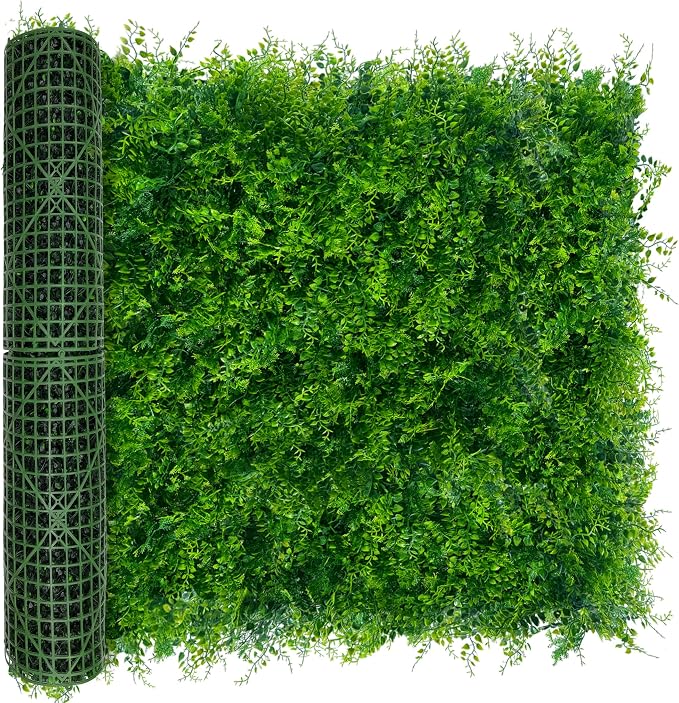 Greenery Faux Grass Wall Backdrop 40"x120"（33.5 SQFT） UV-Anti Artificial Green