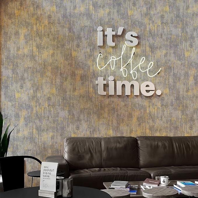JiffDiff Vintage Metallic Peel and Stick Wallpaper Self Adhesive Industrial