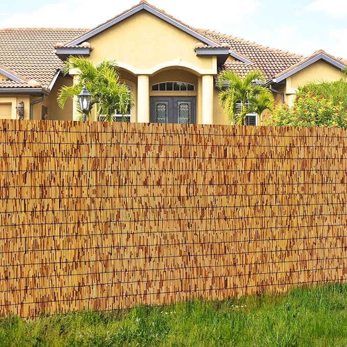Bamboo Fencing–Handwoven, Bamboo wall Panel Outdoor Privacy Reed Screening