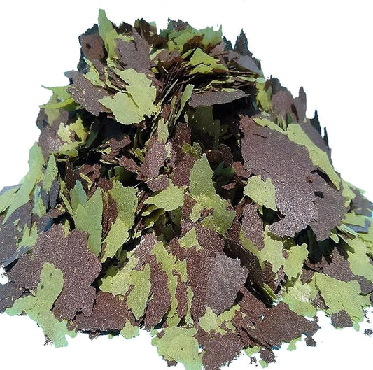 Aquatic Foods Inc. Flakes - 45% California Blackworm & Vegetable Flake Mix for Discus, Cichlids, Tetras, Guppies, Live Bearers, Pond Fish, All Community Tropical Fish Premium AF Flakes - 1/4-lb