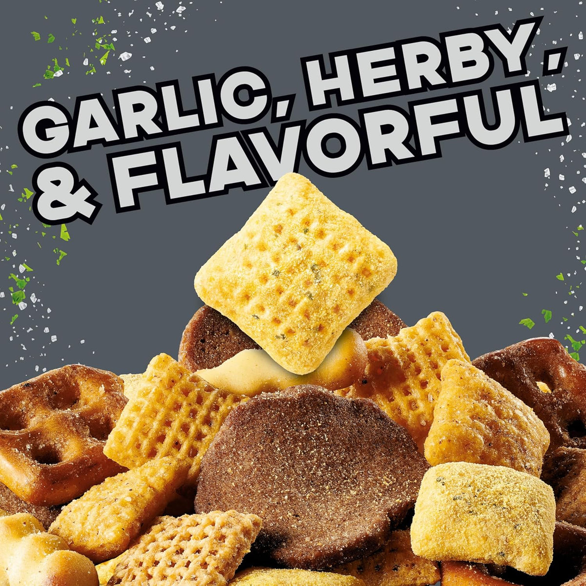 Chex Mix Bold Garlic and Herb Snack Mix, Snacks, 8 oz