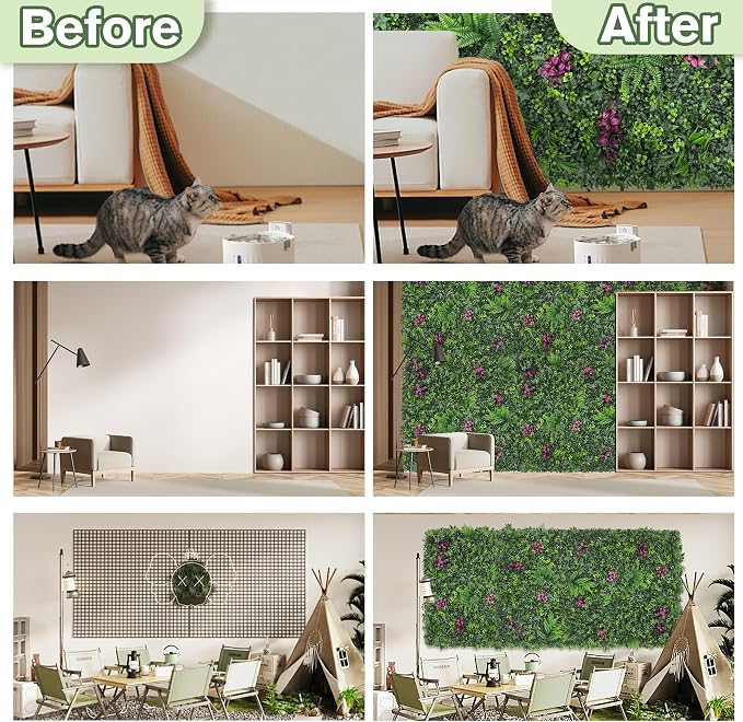 Greenery Grass Wall Boxwood Plant Roll: 48"x128"