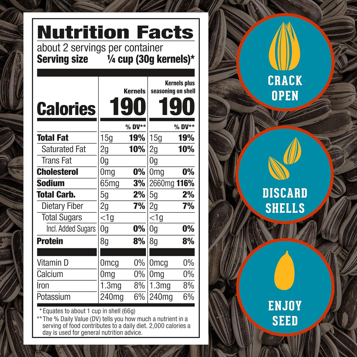 DAVID Jumbo Sunflower Seeds, Ranch Flavor, 5.25 oz.