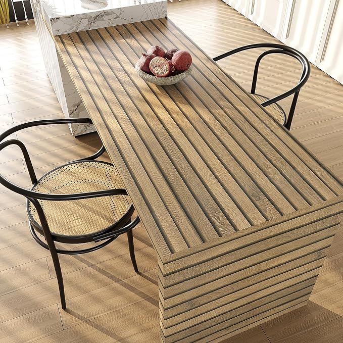 VEELIKE Slat Wood Contact Paper Wood Peel and Stick Wallpaper