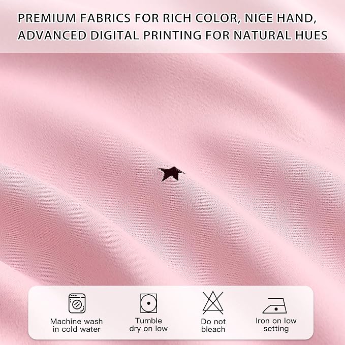 XiDi Pink Curtains for Bedroom, Girls Room Blackout Curtains, Kids Room