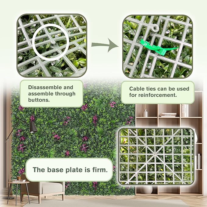 Greenery Grass Wall Boxwood Plant Roll: 48"x128"