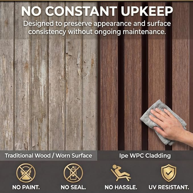 From Plain to Beautiful in Hours WPC Exterior Wall Slat Panels Waterproof
