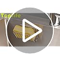 Toplife Sponge Holder for Kitchen Sink, Stainless Steel Suction Cup Sponge Caddy - Silver