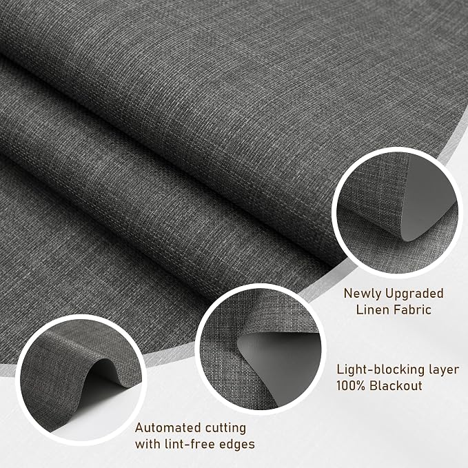 AOSKY Linen Roller Blinds Shades