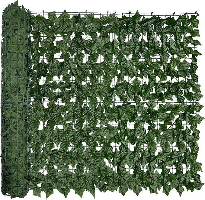Artificial Ivy Privacy Fence Screen:120 "x 40" Anti-Ultraviolet Artificial