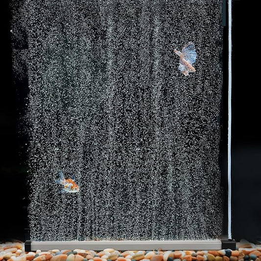 hygger Aquarium Bubble Strip, Nano Air Bubble Curtain Wall Aquarium Air Stone Kit, Quiet High Dissolved Oxygen Diffuser Fish Tank Bubbler Decorations for Freshwater Saltwater (13.8 Inch)