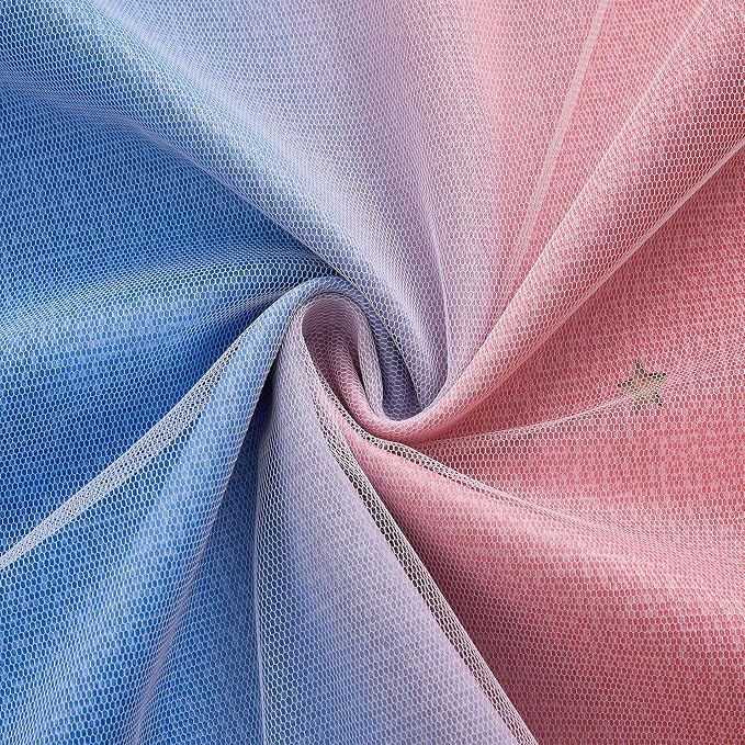 XiDi Pink & Rainbow Curtains for Kids & Girl Rooms
