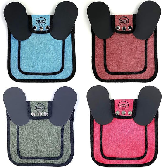 DOWN UNDER OUTDOORS 4 Pack Medium-Large Saddles with Adjustable Straps, Poultry Saver, Protector, Apron, Supplies, Care Products (Mixed Colors)