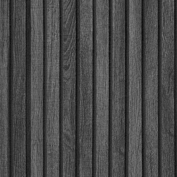VEELIKE Charcoal Black Wood Slat Wallpaper Peel and Stick Modern Wood Panel