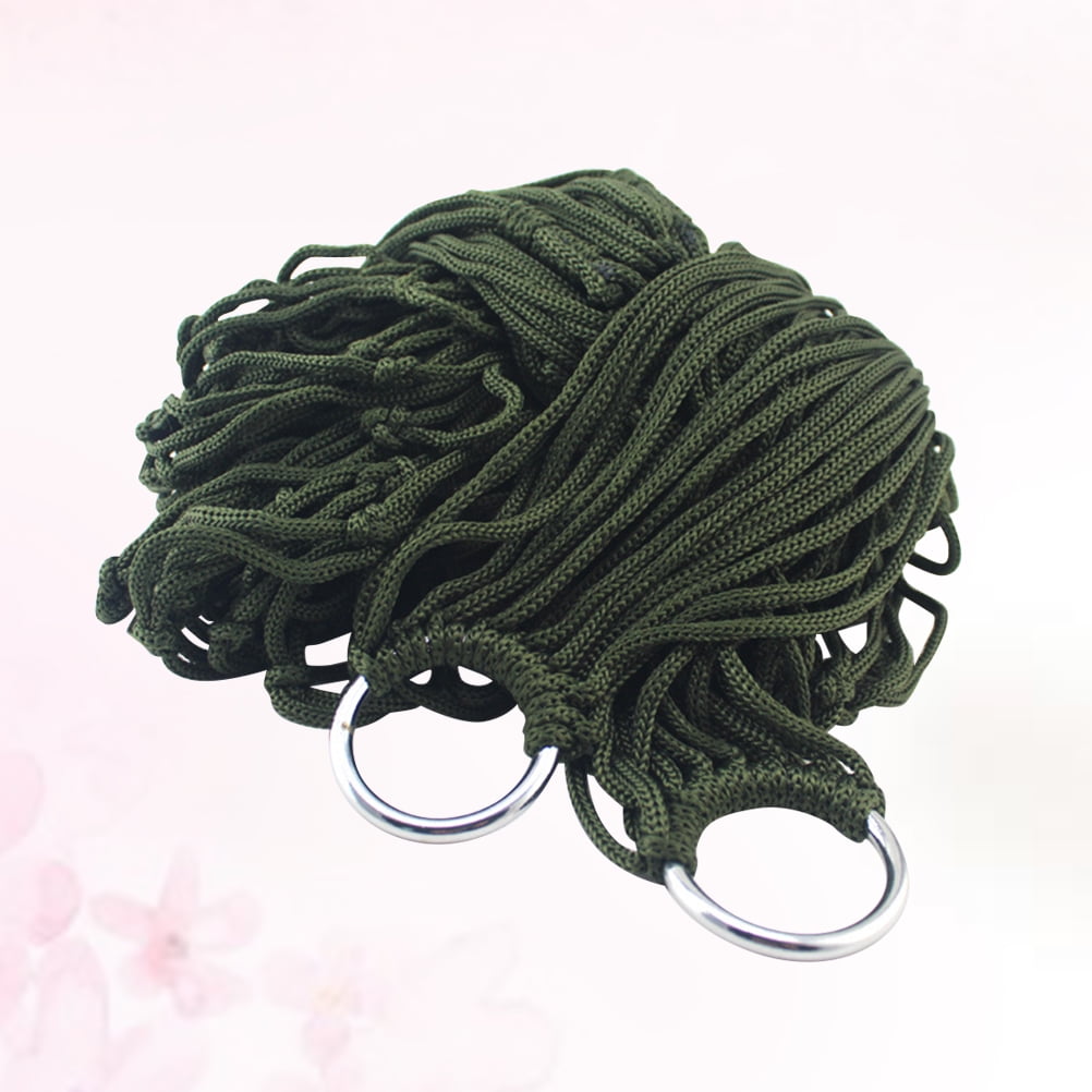 Raindrops 1Pack Nylon Hammock Bed for Camping and Hiking with Green Color 11.8*3.1*0.2in