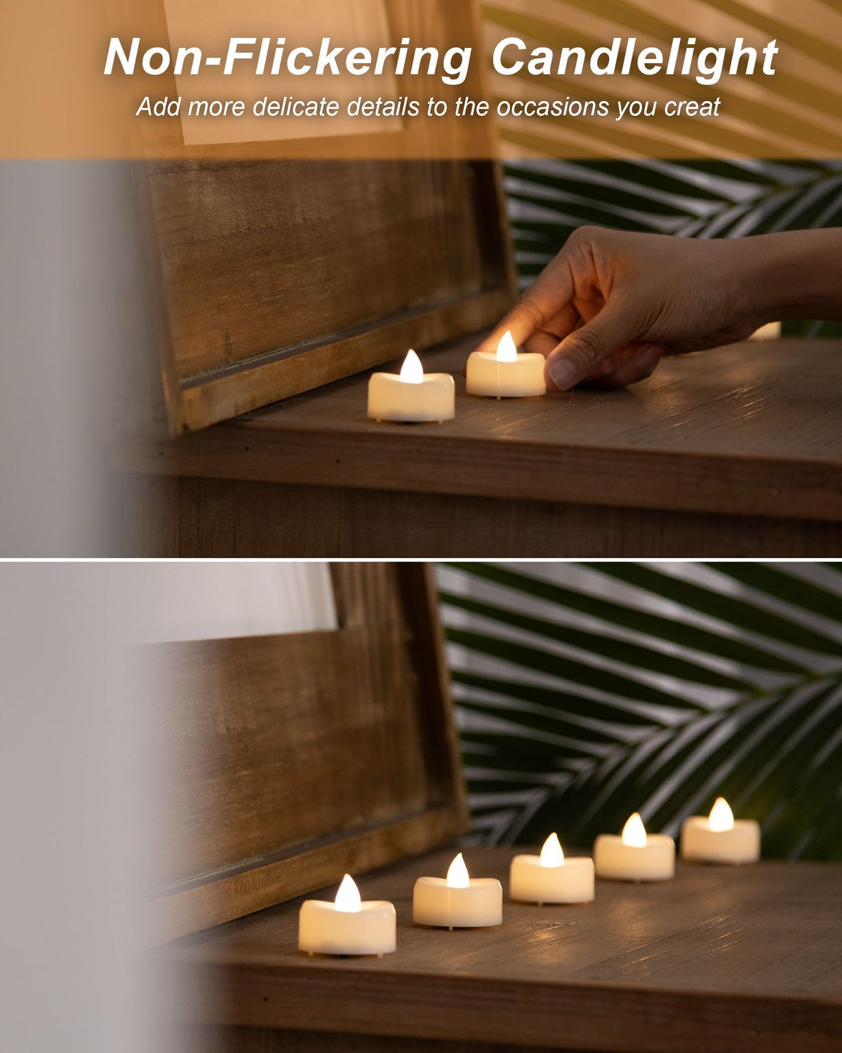 BEICHI Flameless Tea Lights – 100 Pack Warm White LED Candles for Weddings & Home