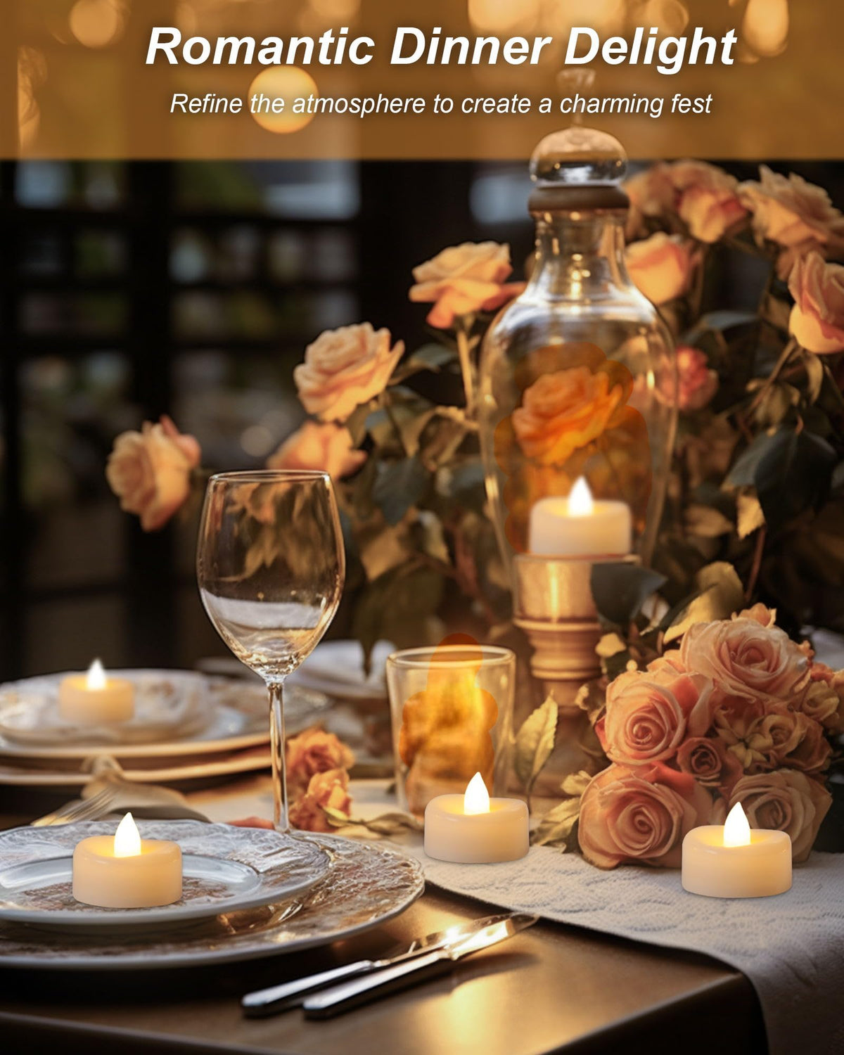 BEICHI Flameless Tea Lights – 100 Pack Warm White LED Candles for Weddings & Home