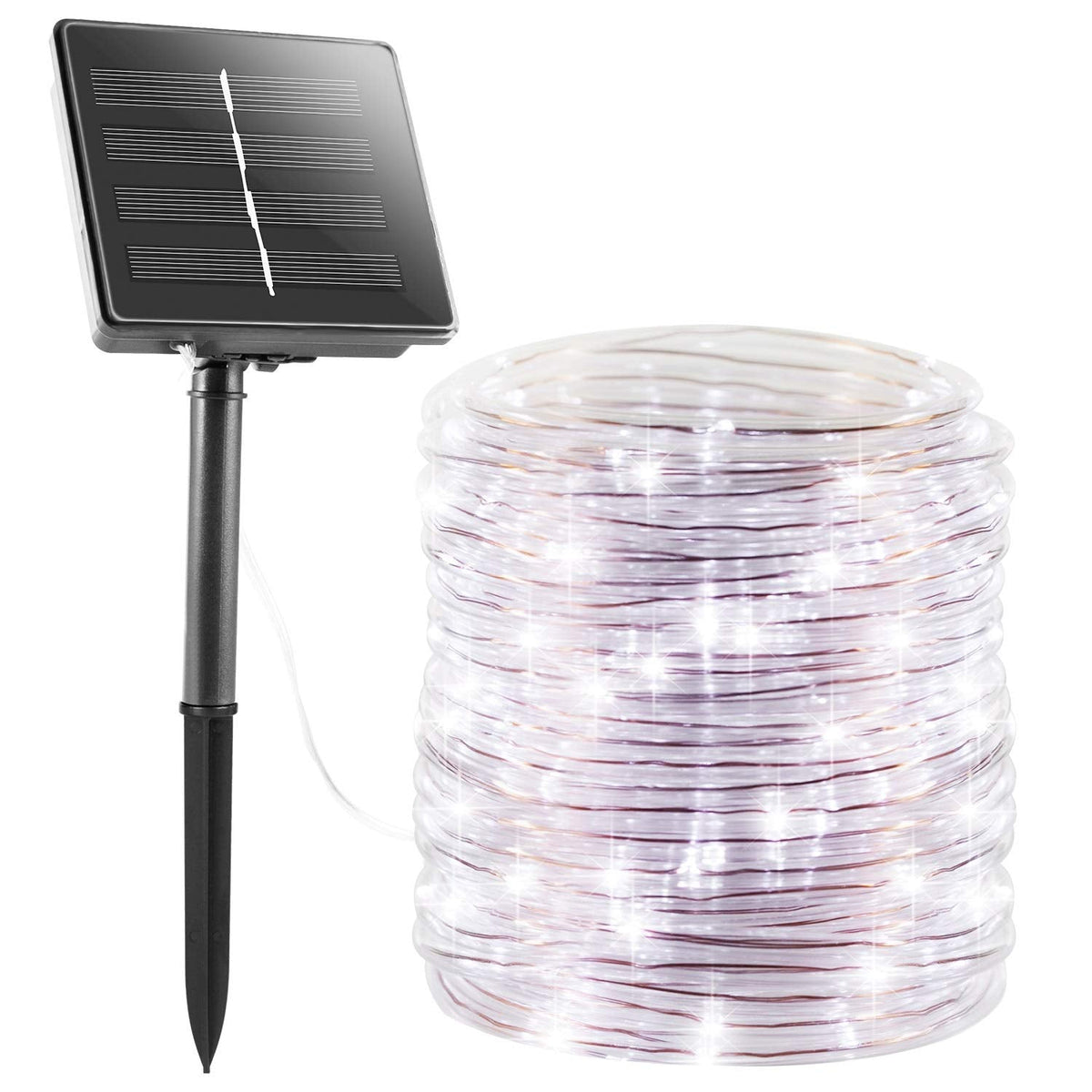 Brightown Solar Rope Lights 72ft – 200 LEDs, 8 Modes, Waterproof Copper Wire Outdoor Lights
