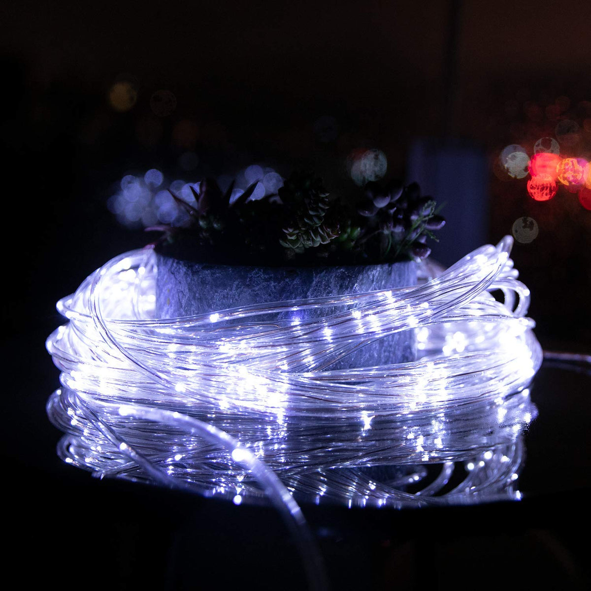 Brightown Solar Rope Lights 72ft – 200 LEDs, 8 Modes, Waterproof Copper Wire Outdoor Lights
