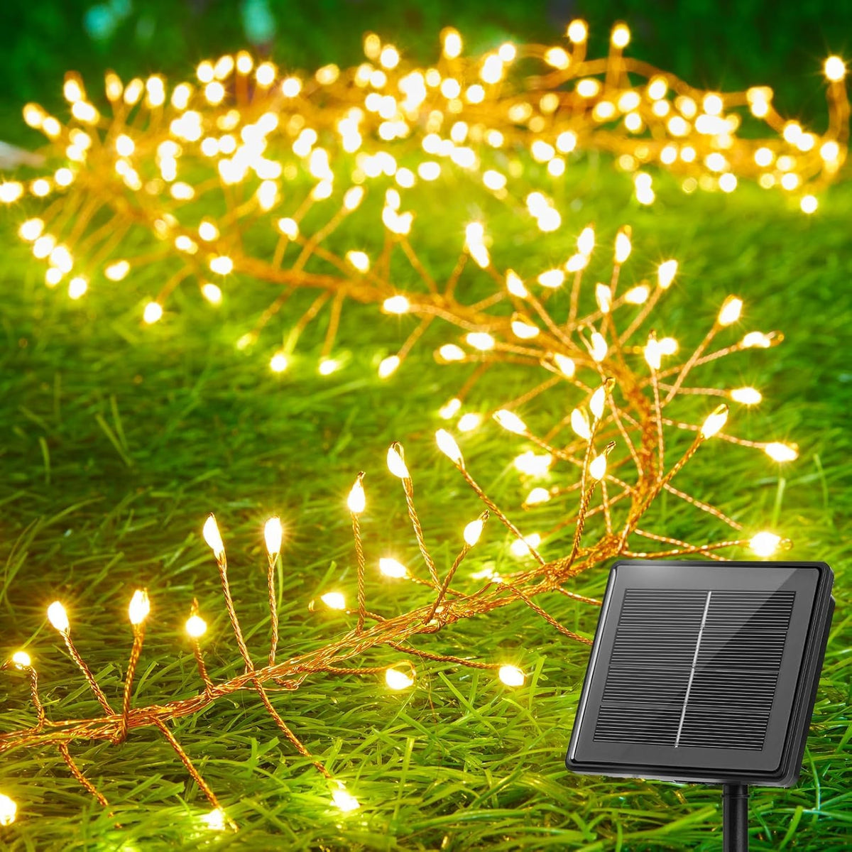 Brightown Solar String Lights for Outside – 19.6 ft, 240 LEDs, 8 Modes, IP65 Waterproof