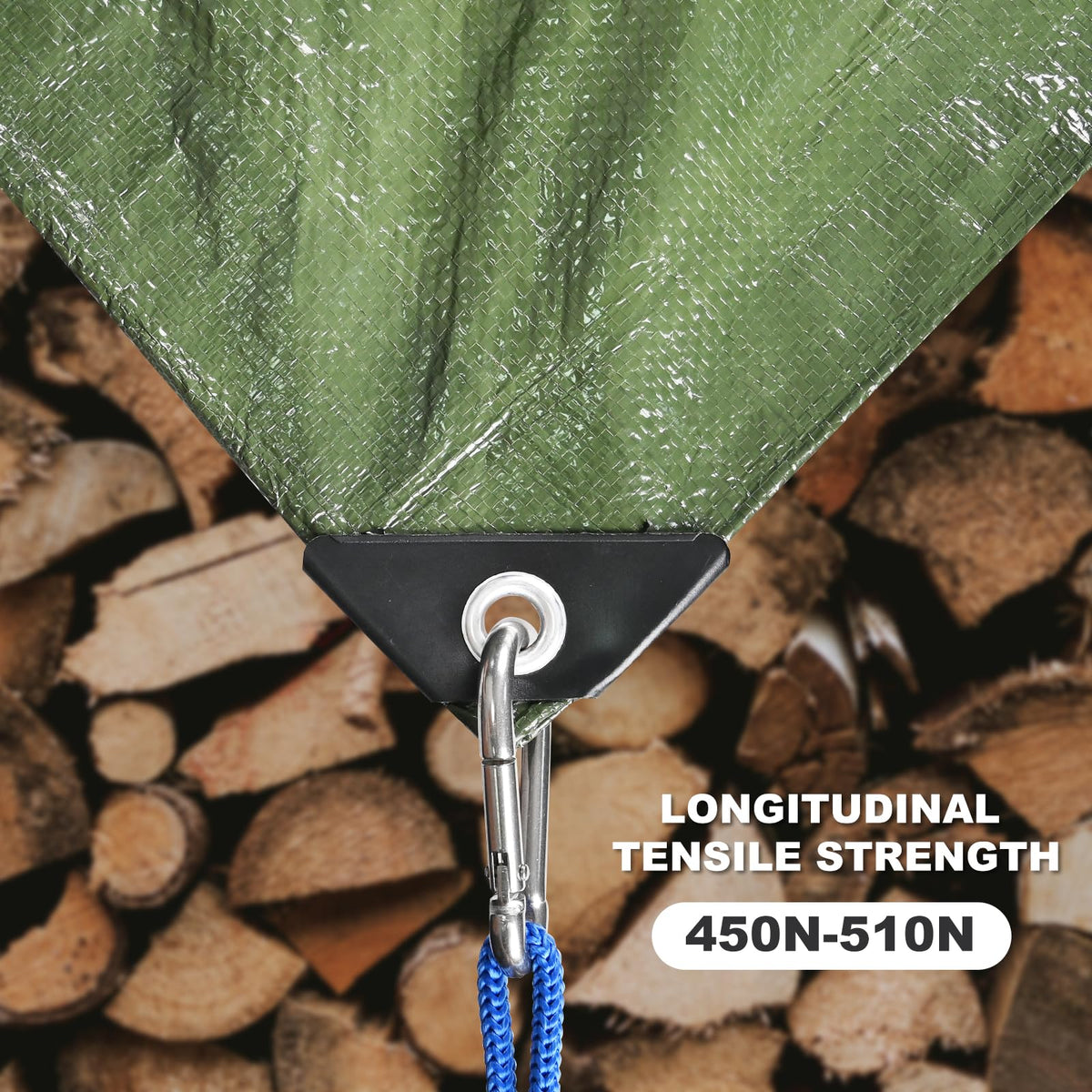 BSRHOME Tarps Waterproof 8x10 ft – 2 Pack, Heavy-Duty Green Tarp with Aluminum Grommets