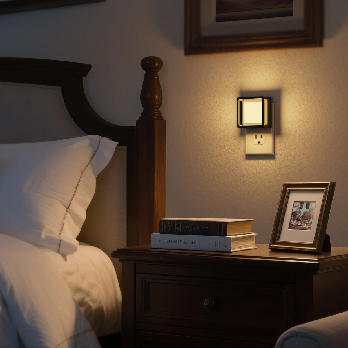 DORESshop LED Night Light 2-Pack with Dusk-to-Dawn Sensor, Dimmable 0-60lm, 3CCT – Plug-in Wall Lights
