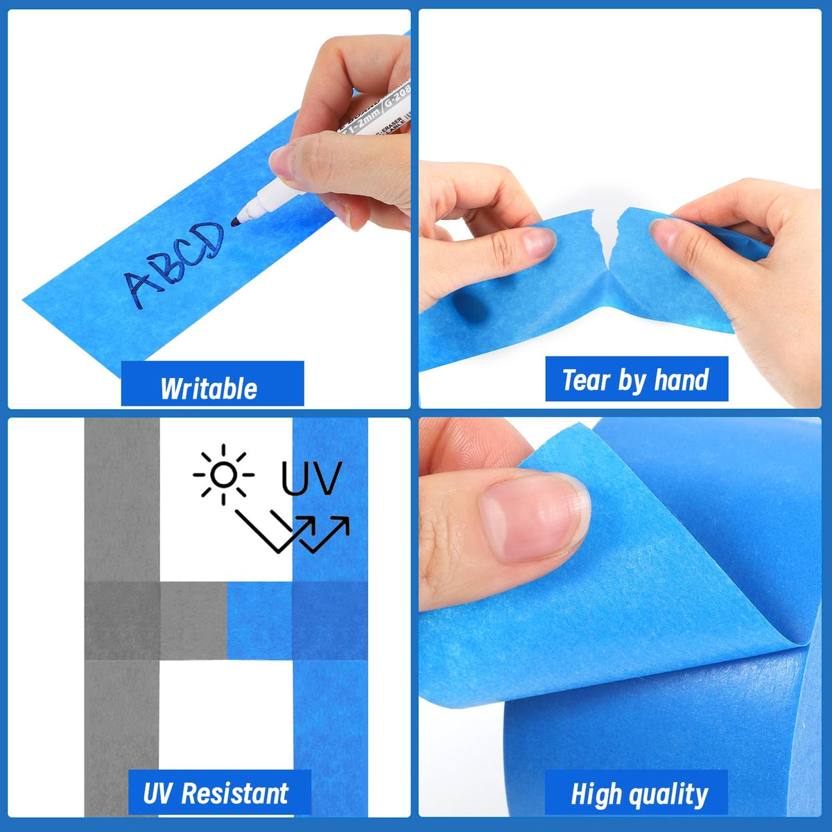 Fyguard 5 Rolls Blue Painter's Tape, 2in Wide – 275 Yards Multi-Surface Masking Tape