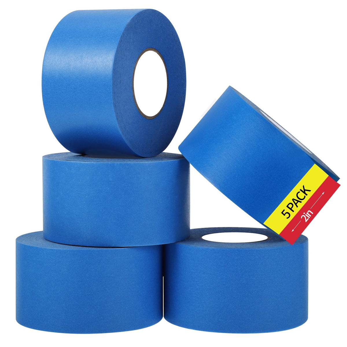 Fyguard 5 Rolls Blue Painter's Tape, 2in Wide – 275 Yards Multi-Surface Masking Tape
