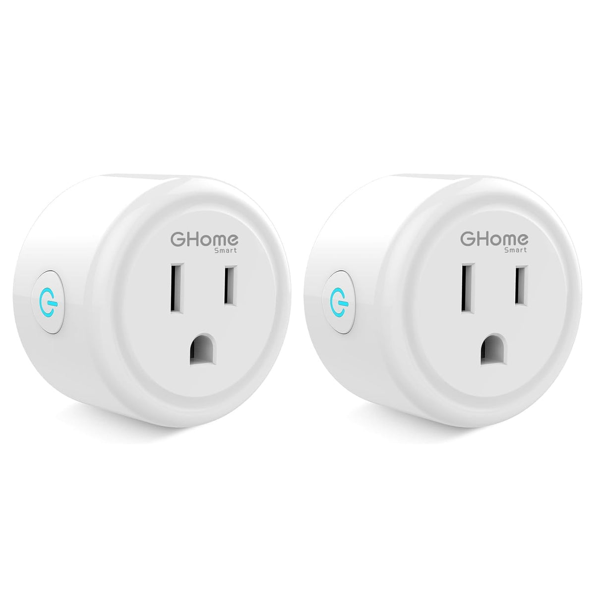 GHome Smart Plug Mini – WiFi Smart Outlet with Alexa & Google Home, 2.4GHz WiFi, App Control, No Hub Required, ETL/FCC Listed