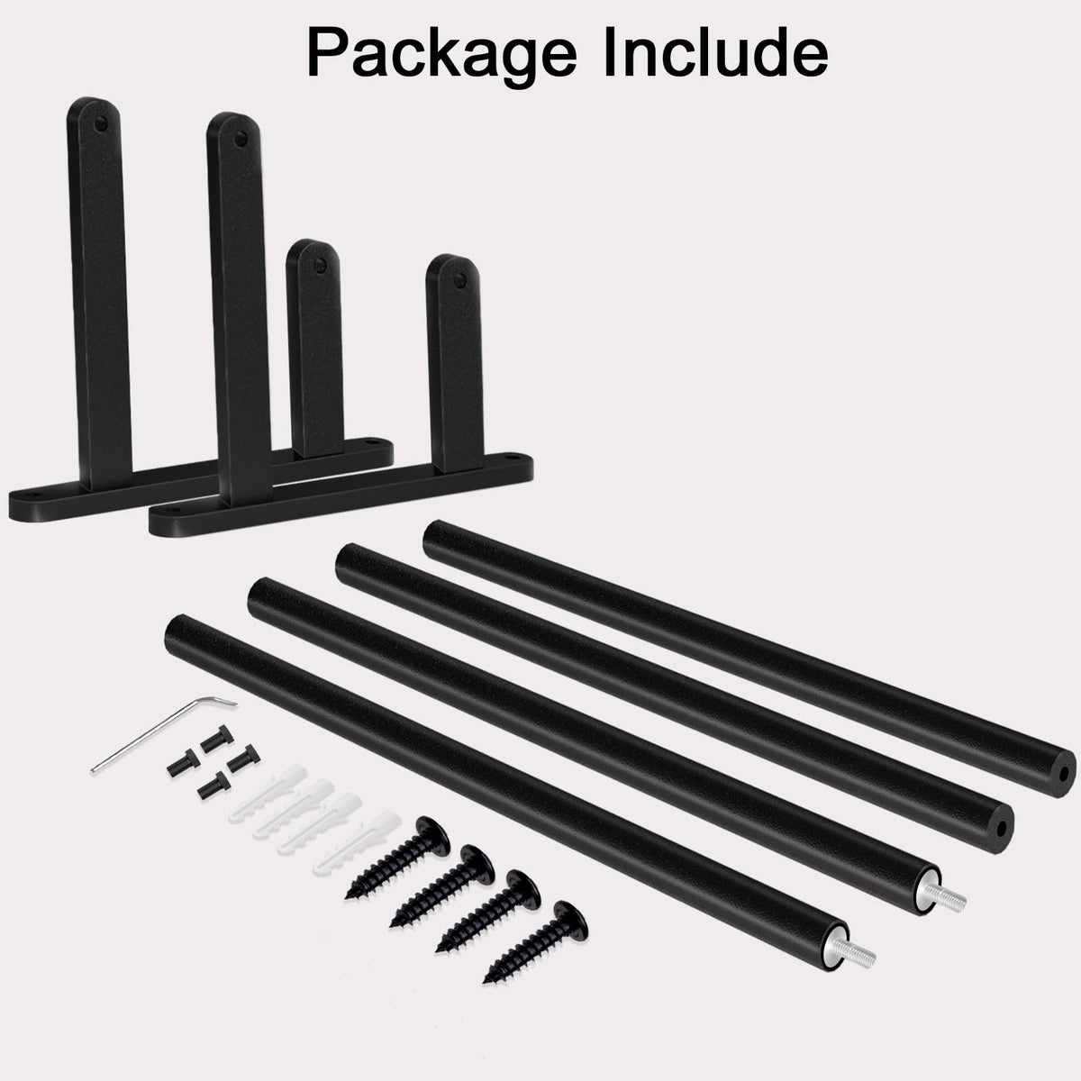 JIAPAIDUO Double Towel Bar – 24-Inch Matte Black Wall Mount, Stainless Steel