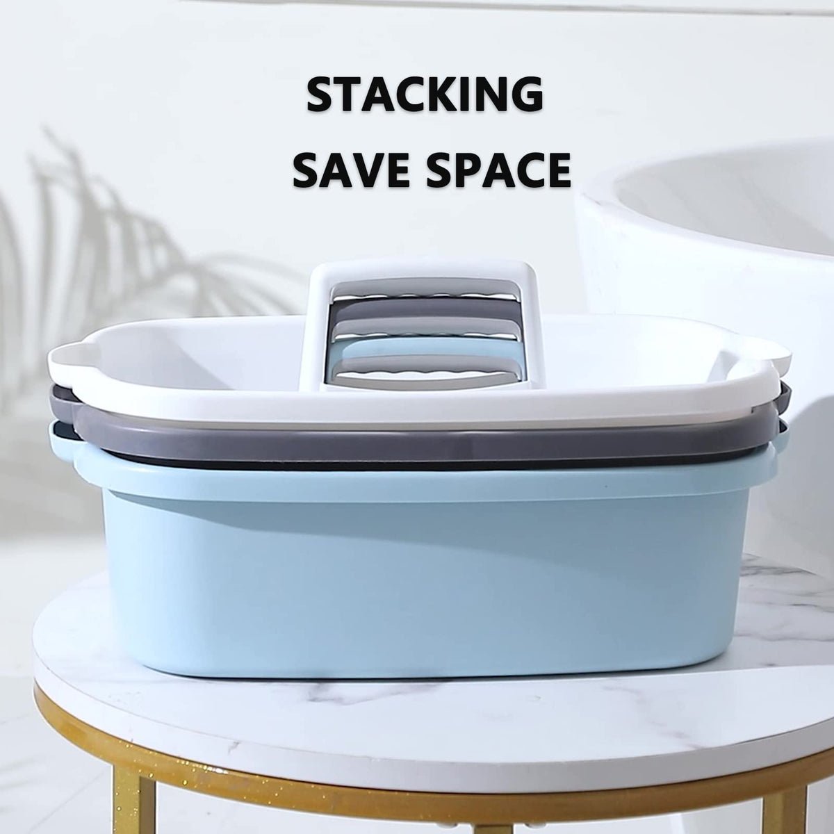 JiatuA Large Cleaning Caddy with Handle | Portable Storage Basket