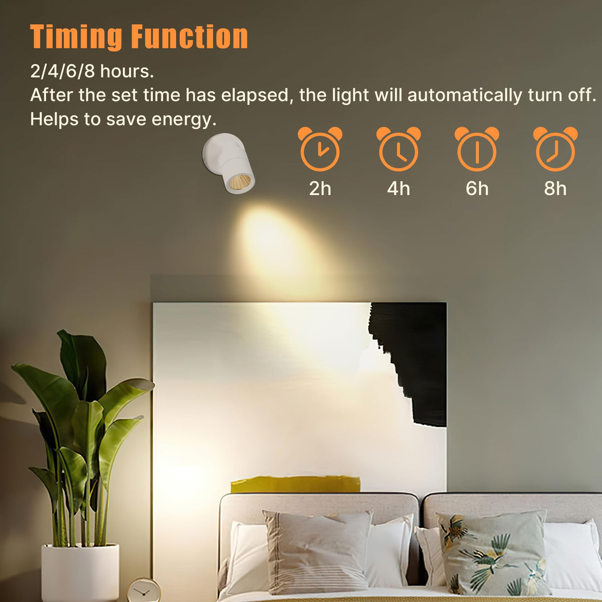 Kandicyar LED Spotlight 5W Indoor Uplighting – Remote, Dimmable, 3 CCT, Wall/Floor Mount