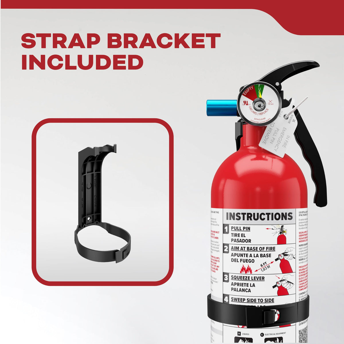 Kidde Basic Fire Extinguisher 5BC | Home & Office Safety, UL Listed