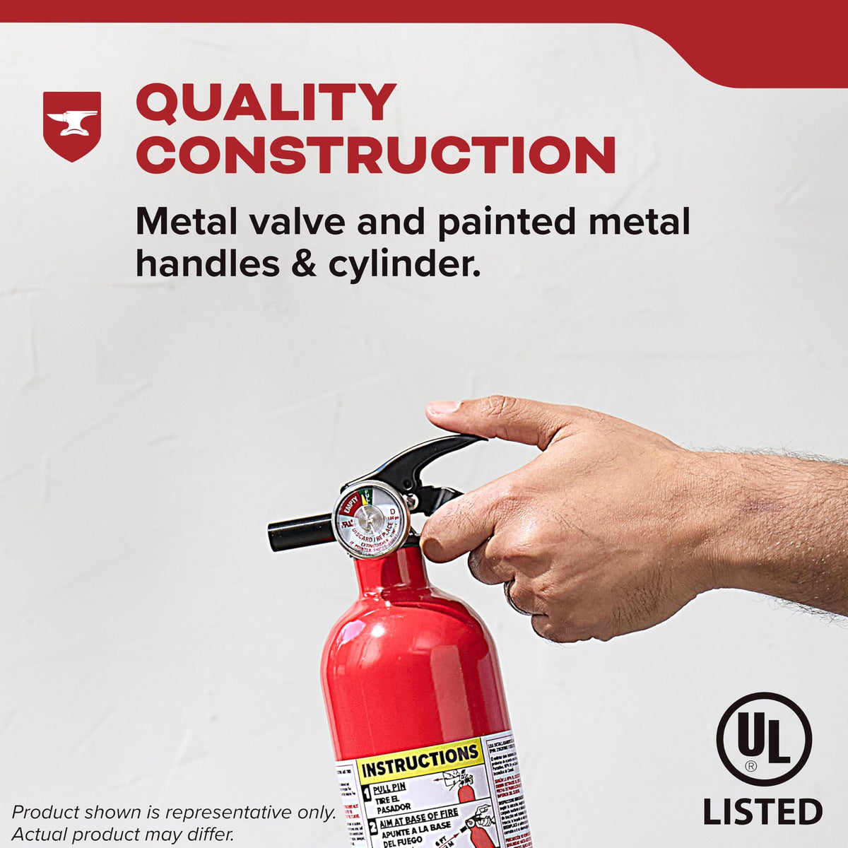 Kidde Basic Fire Extinguisher 5BC | Home & Office Safety, UL Listed
