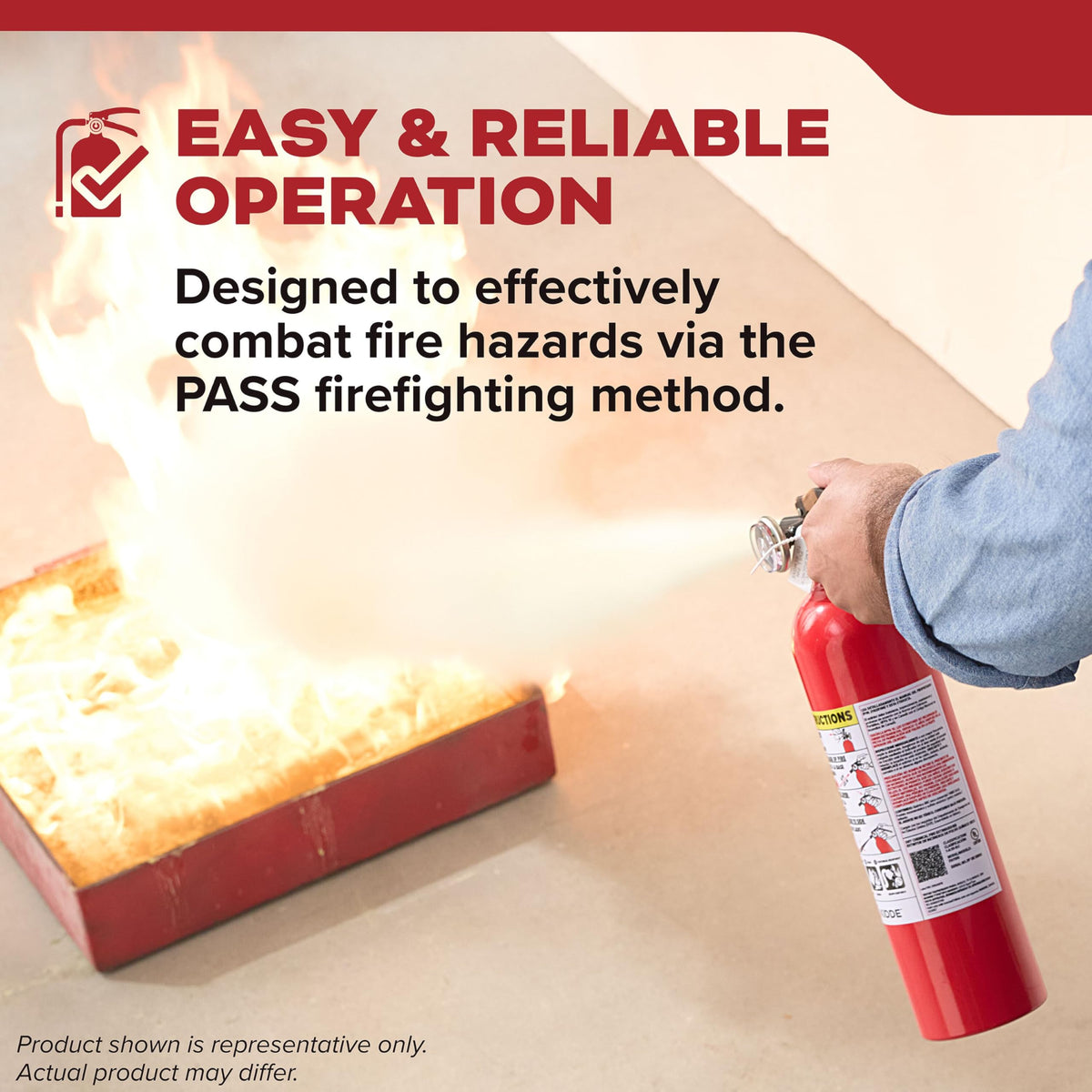 Kidde Basic Fire Extinguisher 5BC | Home & Office Safety, UL Listed