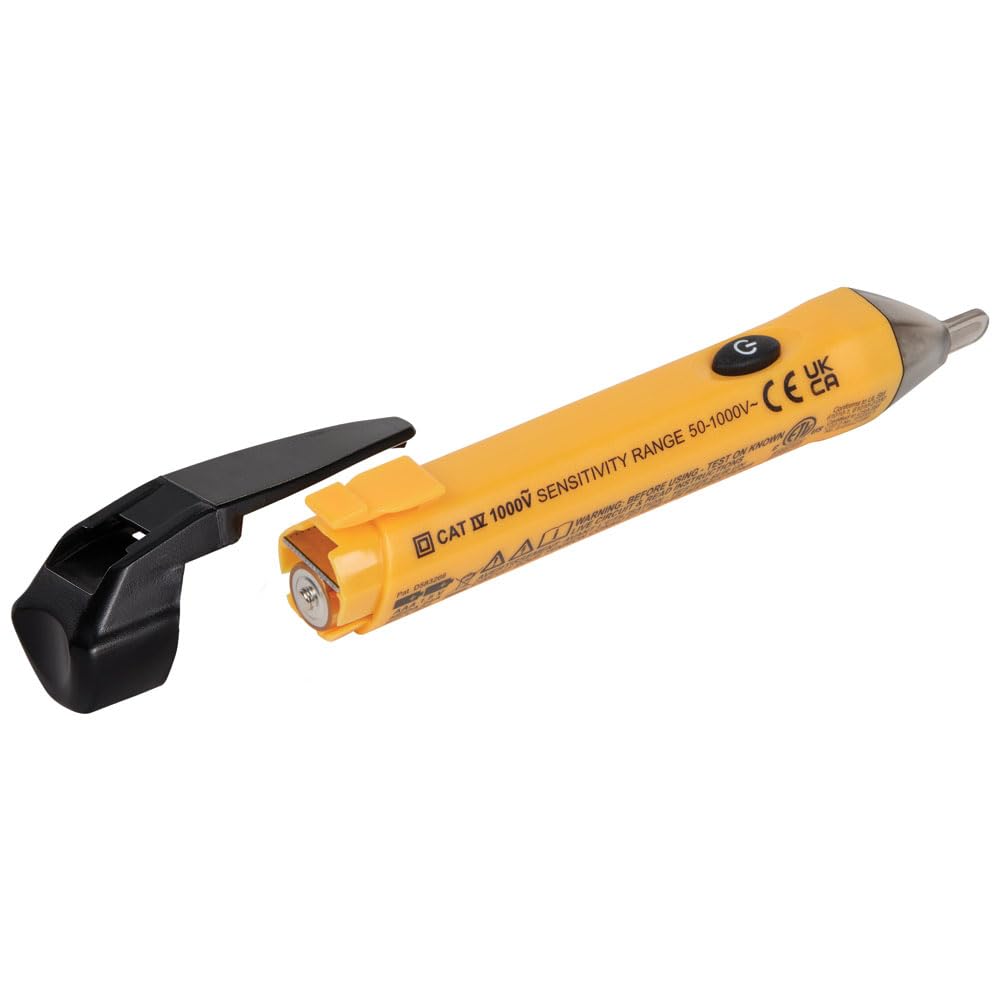 Klein Tools NCVT1P Non-Contact Voltage Tester | 50–1000V AC, LED Alarm, Pocket Clip