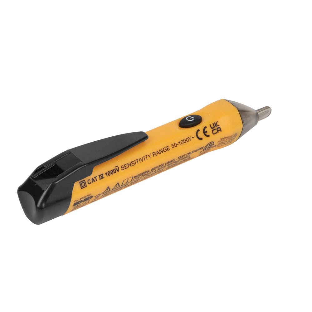 Klein Tools NCVT1P Non-Contact Voltage Tester | 50–1000V AC, LED Alarm, Pocket Clip