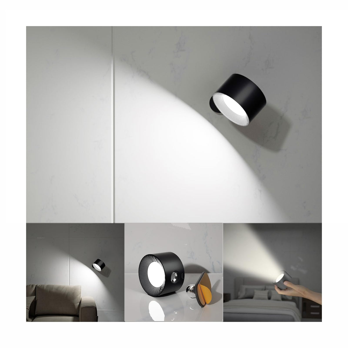 Koopala LED Reading Lights – Wall Sconces, 3 Color Temps, 3 Brightness Levels