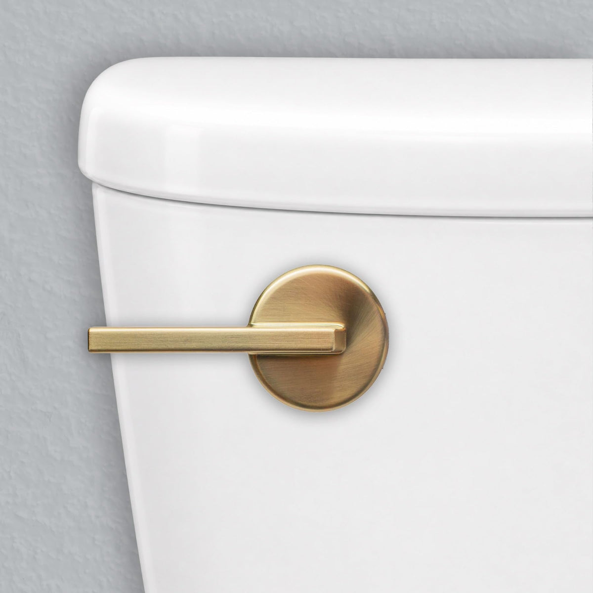 Korky StrongARM Metal Toilet Handle & Lever – Universal Front/Angled/Side Mount, Brushed Gold
