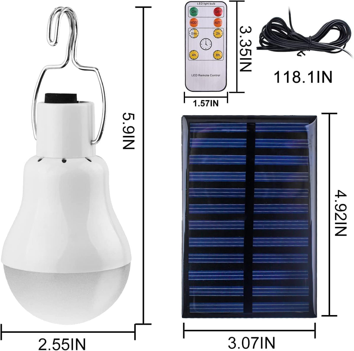 Lampelc Chicken Coop Light with Timer – Dusk-to-Dawn Solar Bulb for Indoor & Outdoor Use
