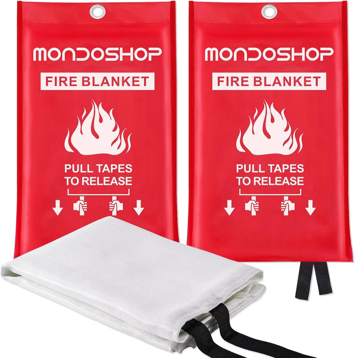 Mondoshop Fire Blanket Emergency for Home & Kitchen – 40x40 in Fire Retardant Blanket