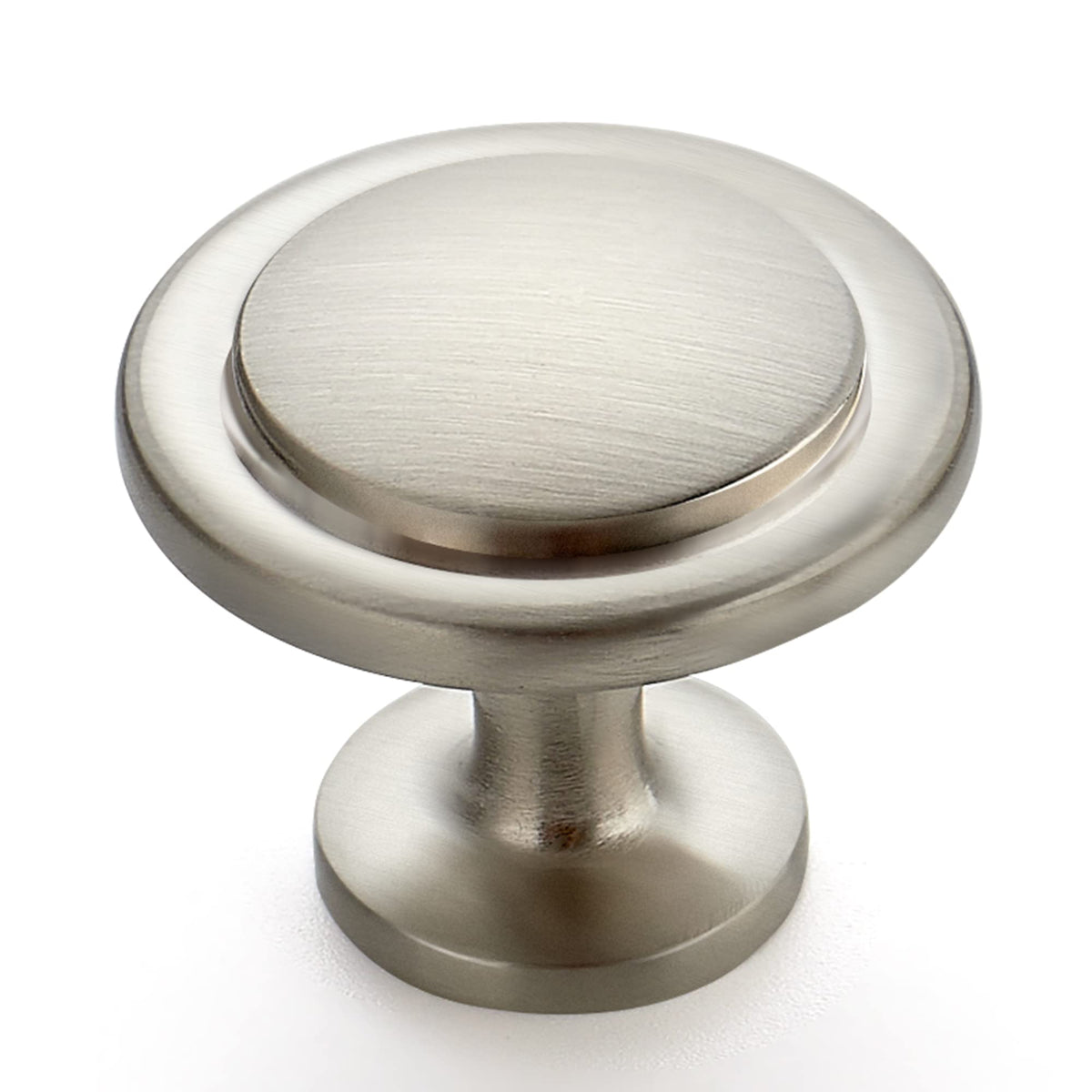 Ravinte 10-Pack 1-1/4-Inch Brushed Nickel Cabinet Knobs | European-Style Kitchen & Furniture Pulls