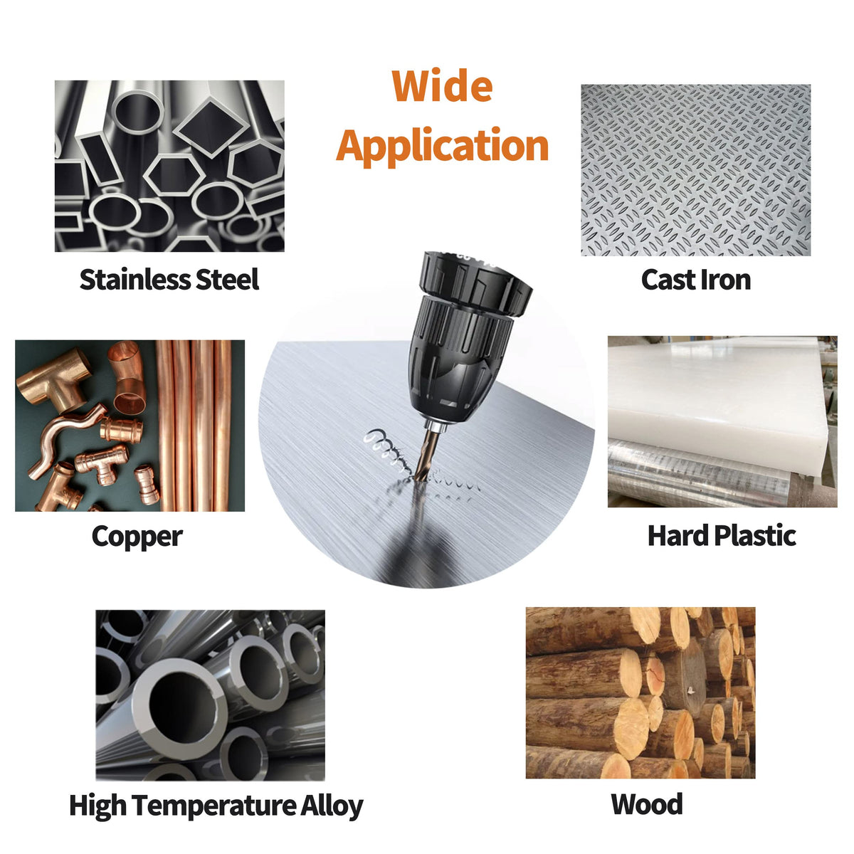 RCINDUS 20-Piece 5/32in Cobalt Drill Bit Set - HSS M35 for Steel, Stainless Steel, Cast Iron, Wood